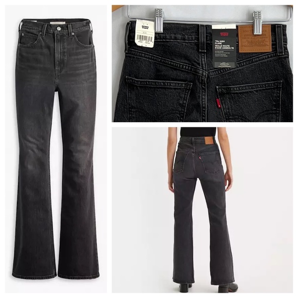 Levi's Denim - NWT Levi’s 70s High Rise Flare Denim Jeans, Black Wash Women's W 26 L30